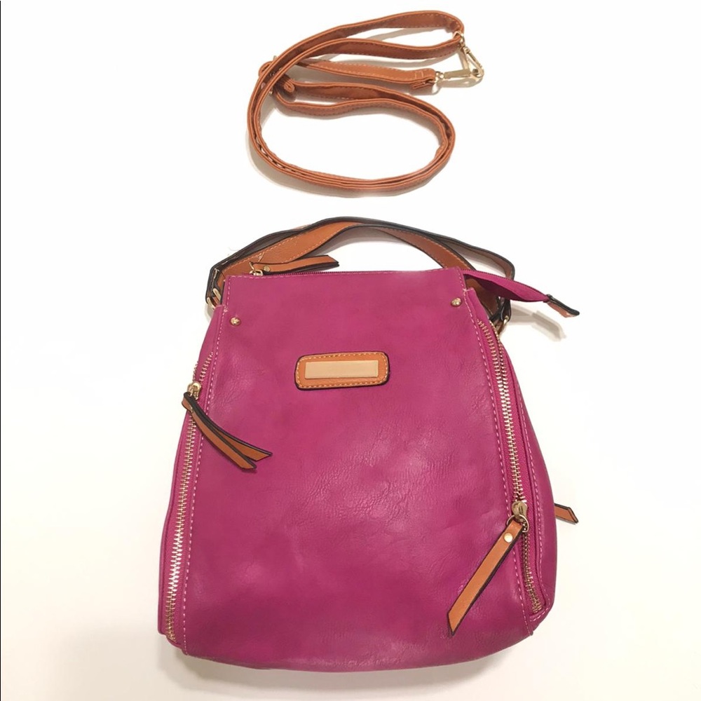 Hot pink crossbody bag